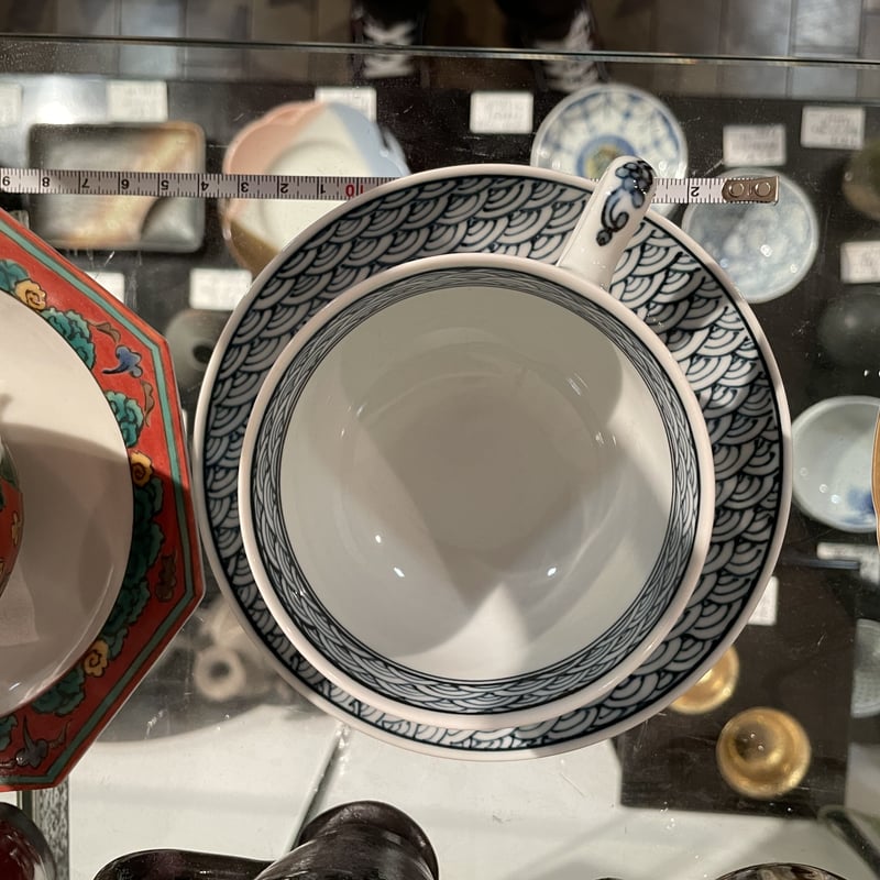 手がき 有田 青海波 碗皿 コーヒー碗皿 | つちや陶器店