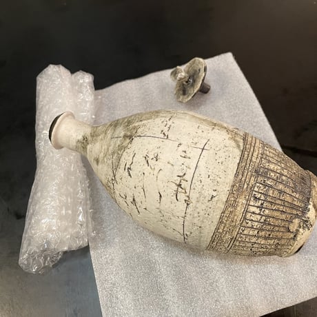 一品作　瀬戸焼　ボトル　花入