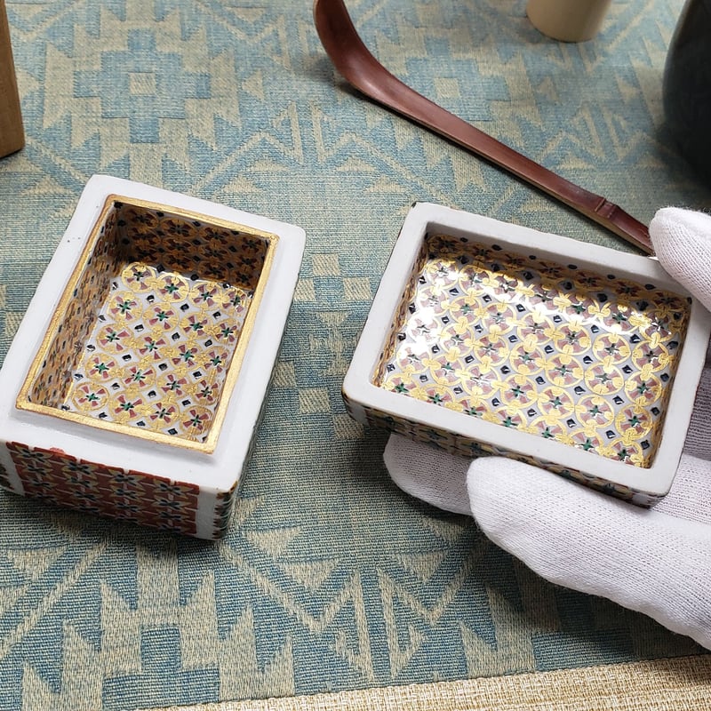 九谷焼 河上龍三氏作 香合 一品作 | つちや陶器店