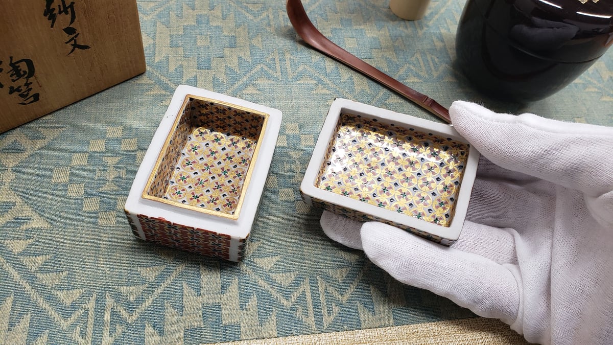 九谷焼 河上龍三氏作 香合 一品作 | つちや陶器店