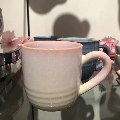 萩焼　マグカップ　つぼみ桜　椿秀窯
