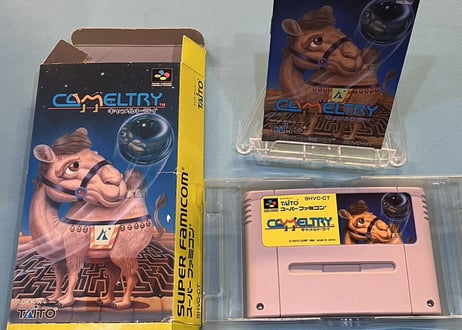 【スーパーファミコン】キャメルトライ（中古ゲームソフト　箱説付）