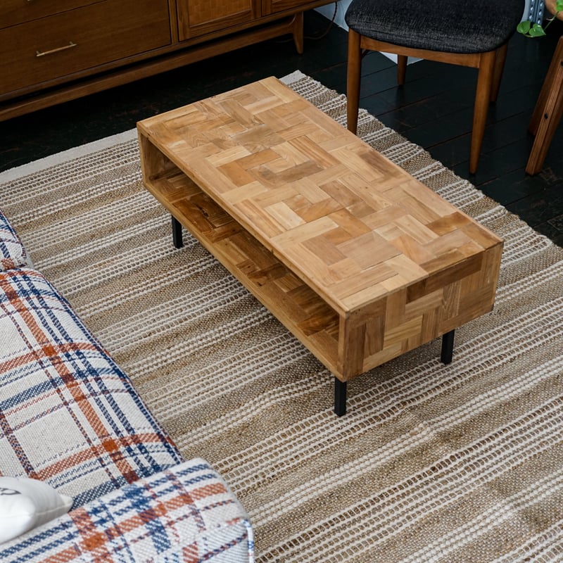 【廃盤予定のため】天然無染ラグ　リビング　格子柄　201×139 ライトブラウン 廃盤予定のため】天然無染ラグ リビング 格子柄 201×139 ライトブラウン