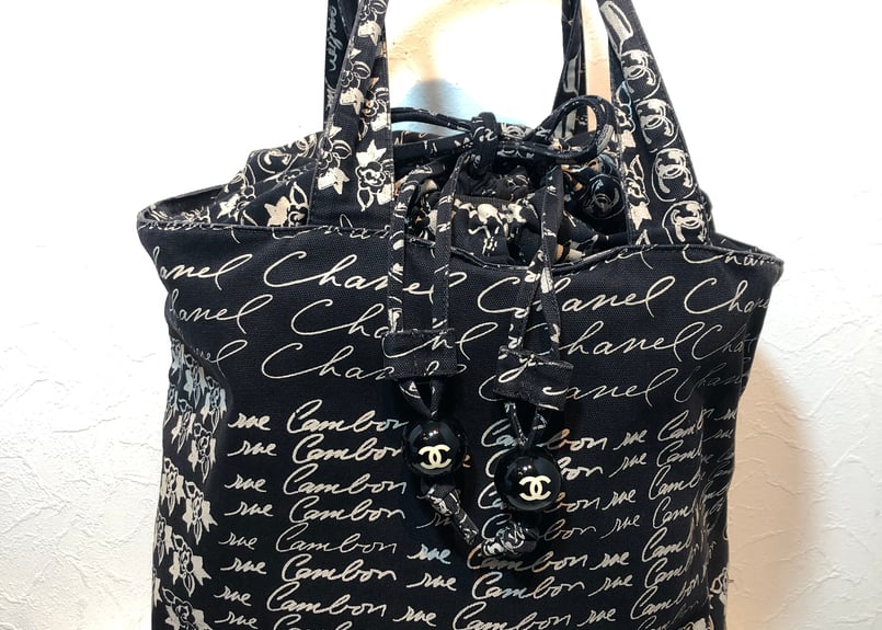 CHANEL☆シャネル☆クルーズライン カメリア 巾着バケツ型トートバッグ