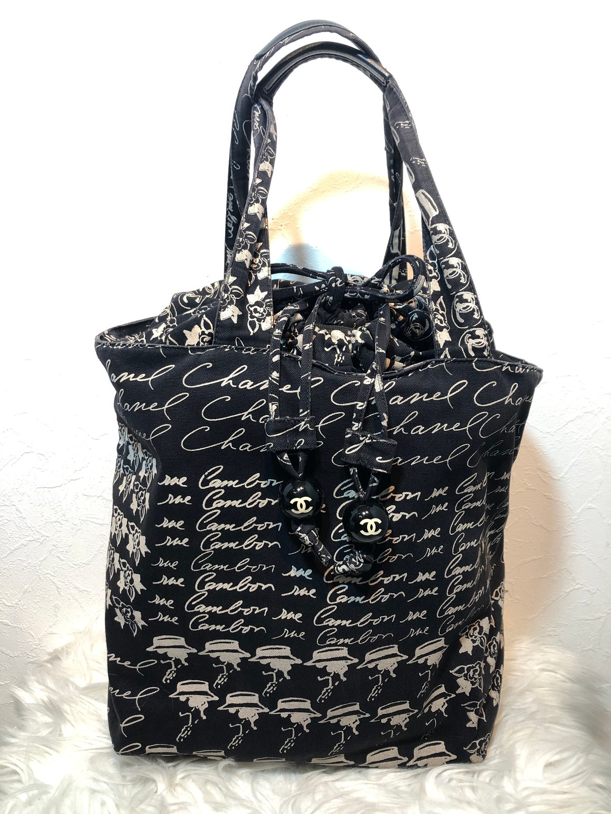 CHANEL☆シャネル☆クルーズライン カメリア 巾着バケツ型トート CHANEL☆シャネル☆クルーズライン カメリア 巾着バケツ型トート