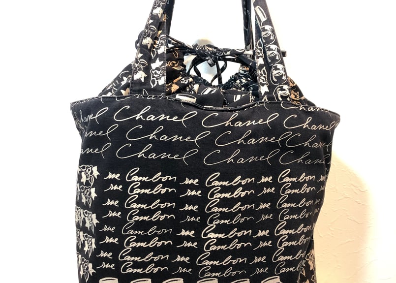 CHANEL☆シャネル☆クルーズライン カメリア 巾着バケツ型トートバッグ