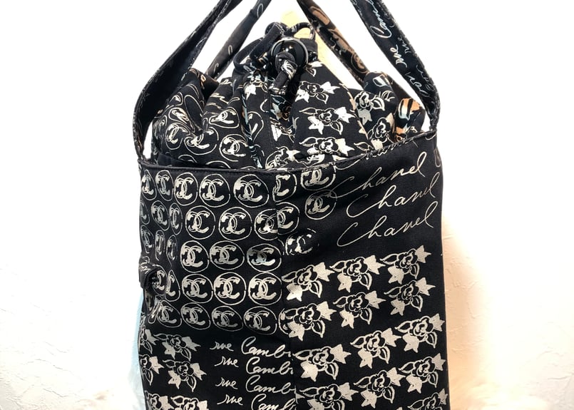 CHANEL☆シャネル☆クルーズライン カメリア 巾着バケツ型トートバッグ