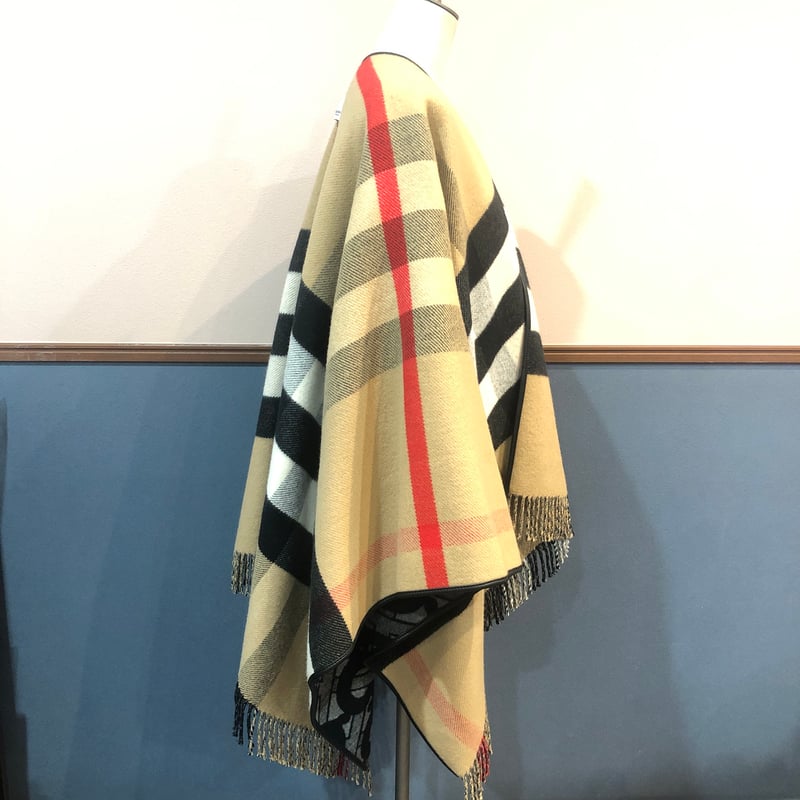 BURBERRY☆バーバリー☆ジャガードケープ☆ノバチェック☆リバーシブル