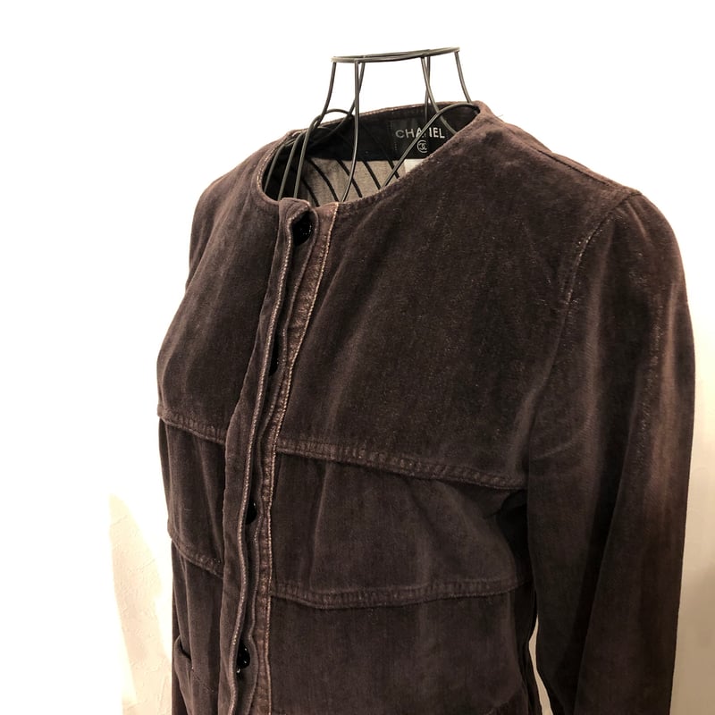 CHANEL☆ノーカラージャケット☆コーデュロイ☆ | Luxury Vintage ANQAS
