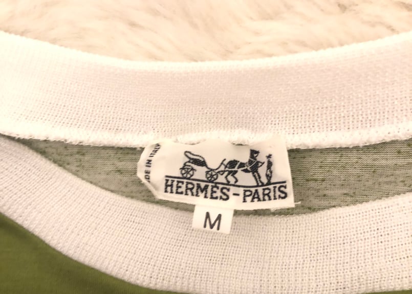 HERMES☆エルメス☆Tシャツ☆サイズM☆馬柄☆コットン100％☆タグ