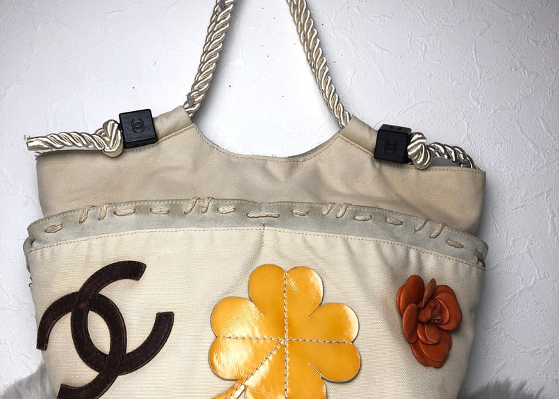 CHANEL☆シャネル☆カメリア☆クローバー☆フィッシュネットトート