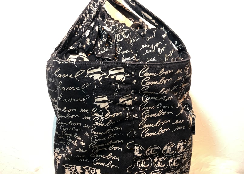 CHANEL☆シャネル☆クルーズライン カメリア 巾着バケツ型トートバッグ