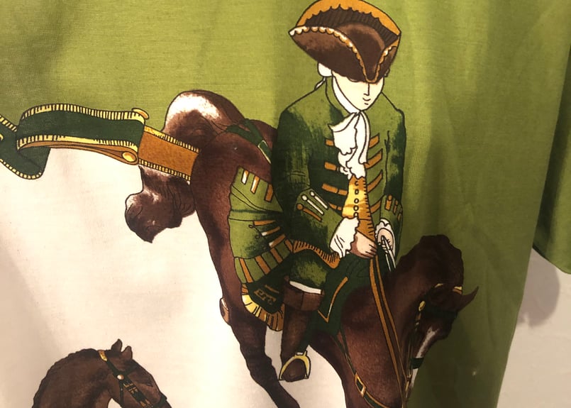 HERMES☆エルメス☆Tシャツ☆サイズM☆馬柄☆コットン100％☆タグ