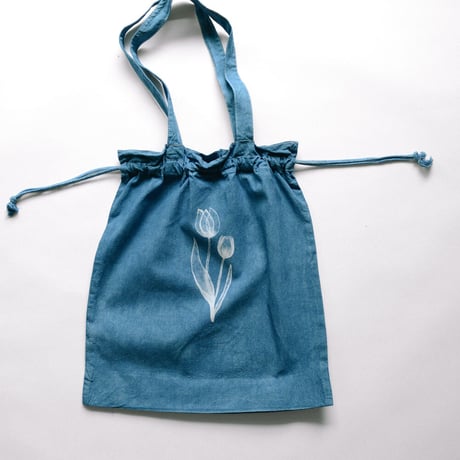 tote bag 巾着/ Watery Tulip