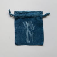 INDIGO リネン巾着 SS / 麦
