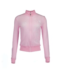 SHALOM / SHAGGY MESH ZIP-UP PINK