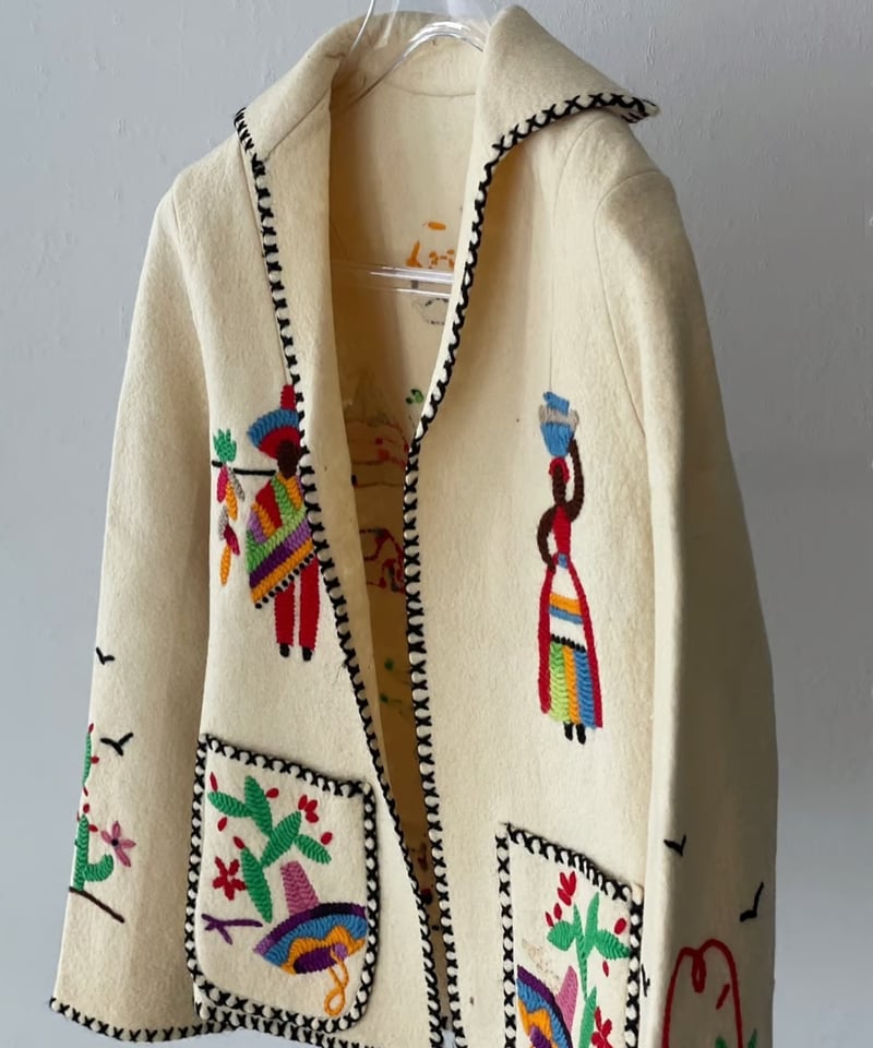 ほ*て様 vintage short wool blouson Lightweight Boiled Wool Classic Collar Jacket in