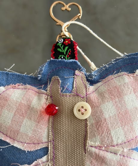 yushokobayashi / Patchwork butterfly keyring
