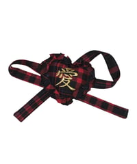 MOMENTEL / Check Cushion Love Choker Two Way (red)