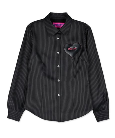 MOMENTEL / Heart Velcro Stripe Shirt
