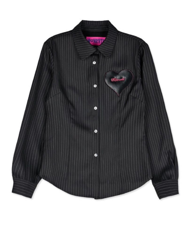 トップス MOMENTEL Heart Velcro Stripe Shirt MOMENTEL / Heart Velcro Stripe Shirt | I/O PORT