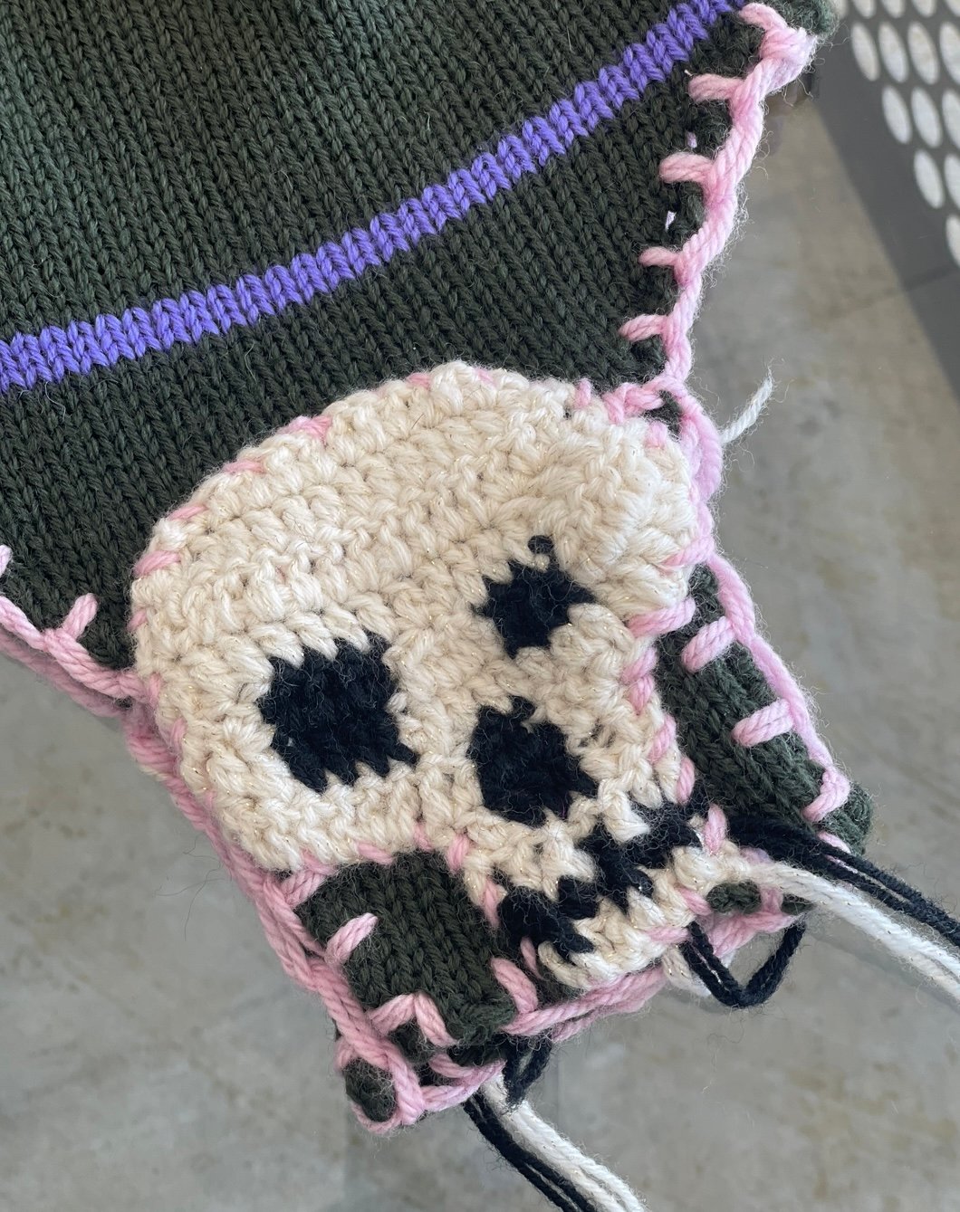 帽子 yushokobayashi Aco knit hat skull yushokobayashi / Aco knit hat skull | I/O PORT
