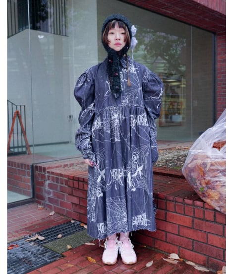 yushokobayashi / Logo denim dress