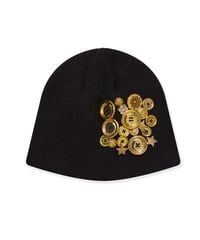 MOMENTEL / Gold Button Knit Beanie