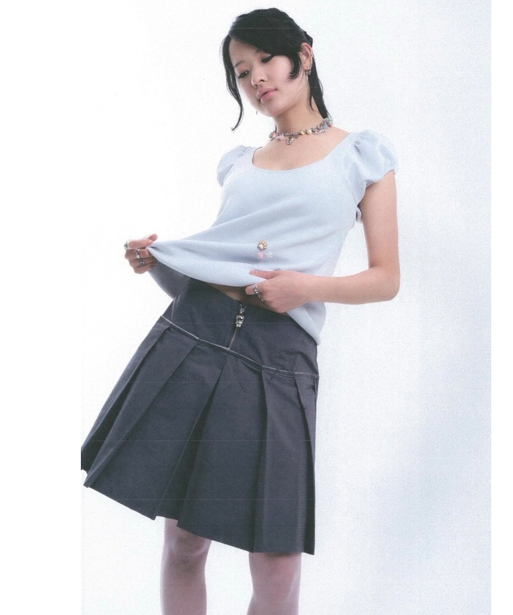 SHALOM / GUMMY BLOOM TOP-BLUE GRAY | I/O PORT