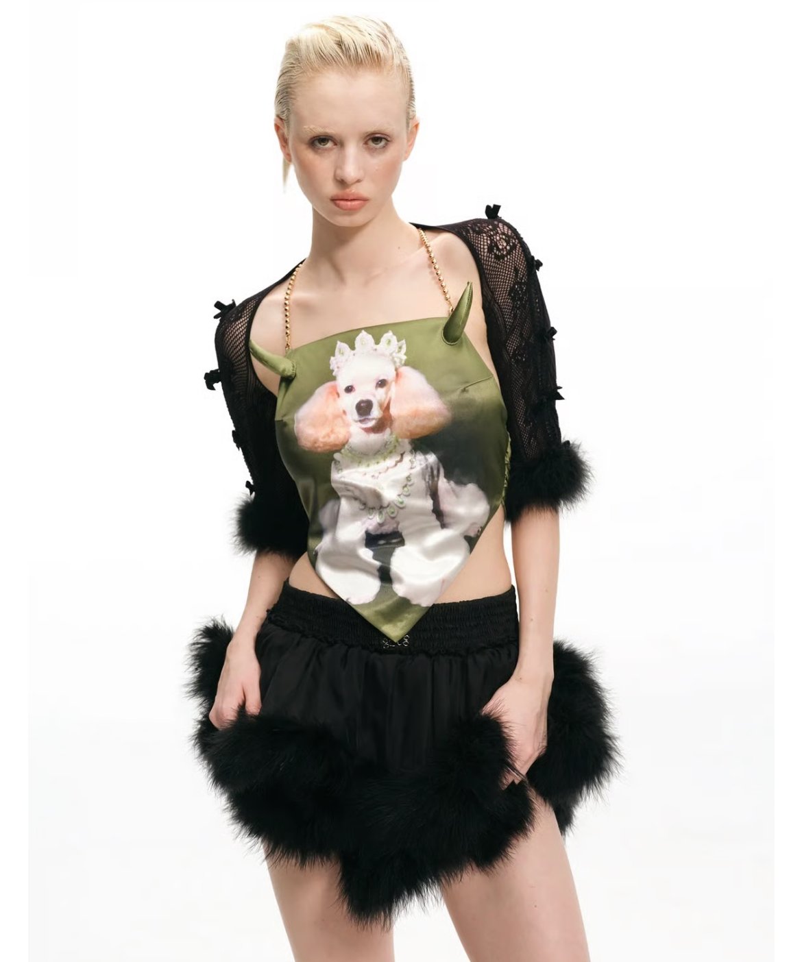 スカート BLACK OSTRICH FEATHER PUFFY MINI SKIRT Elegant Womens Feather Mini Skirt: Chic Layered Tassel