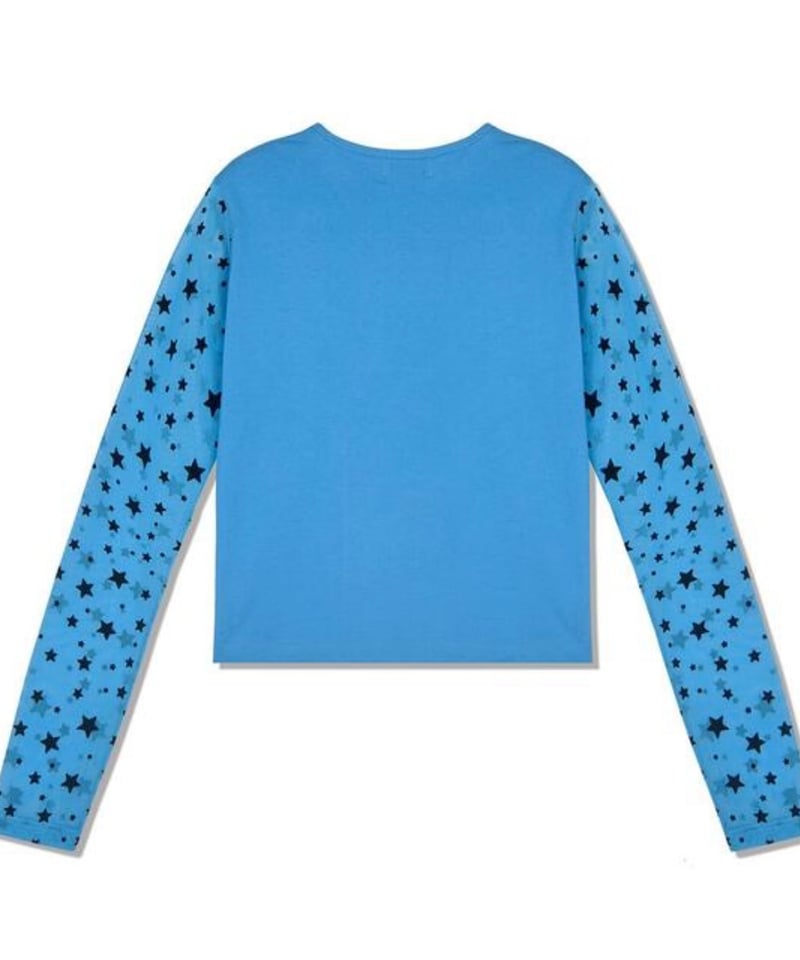 momentel スタースリーブカットソー MOMENTEL / Super Angels Star Mesh T-Shirt (Whi