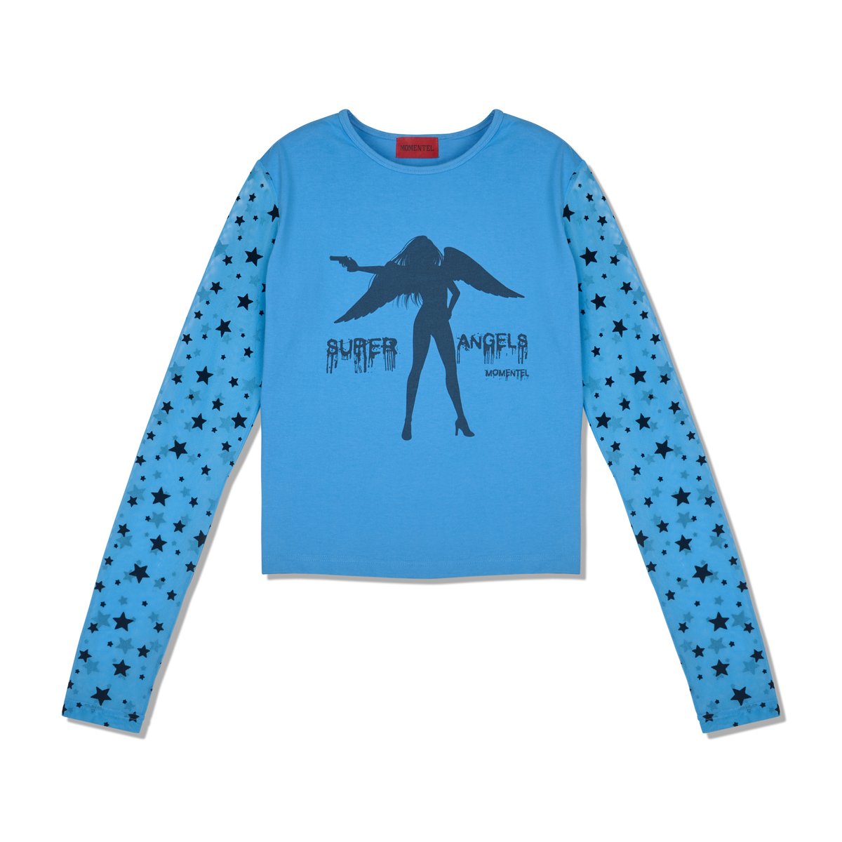 MOMENTEL / Super Angels Star Mesh T-Shirt (Blue