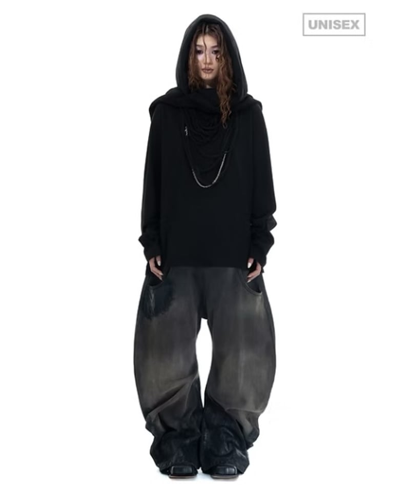FUGUIHUA / Wreck juice -Denim Trouser-BK | I/O 