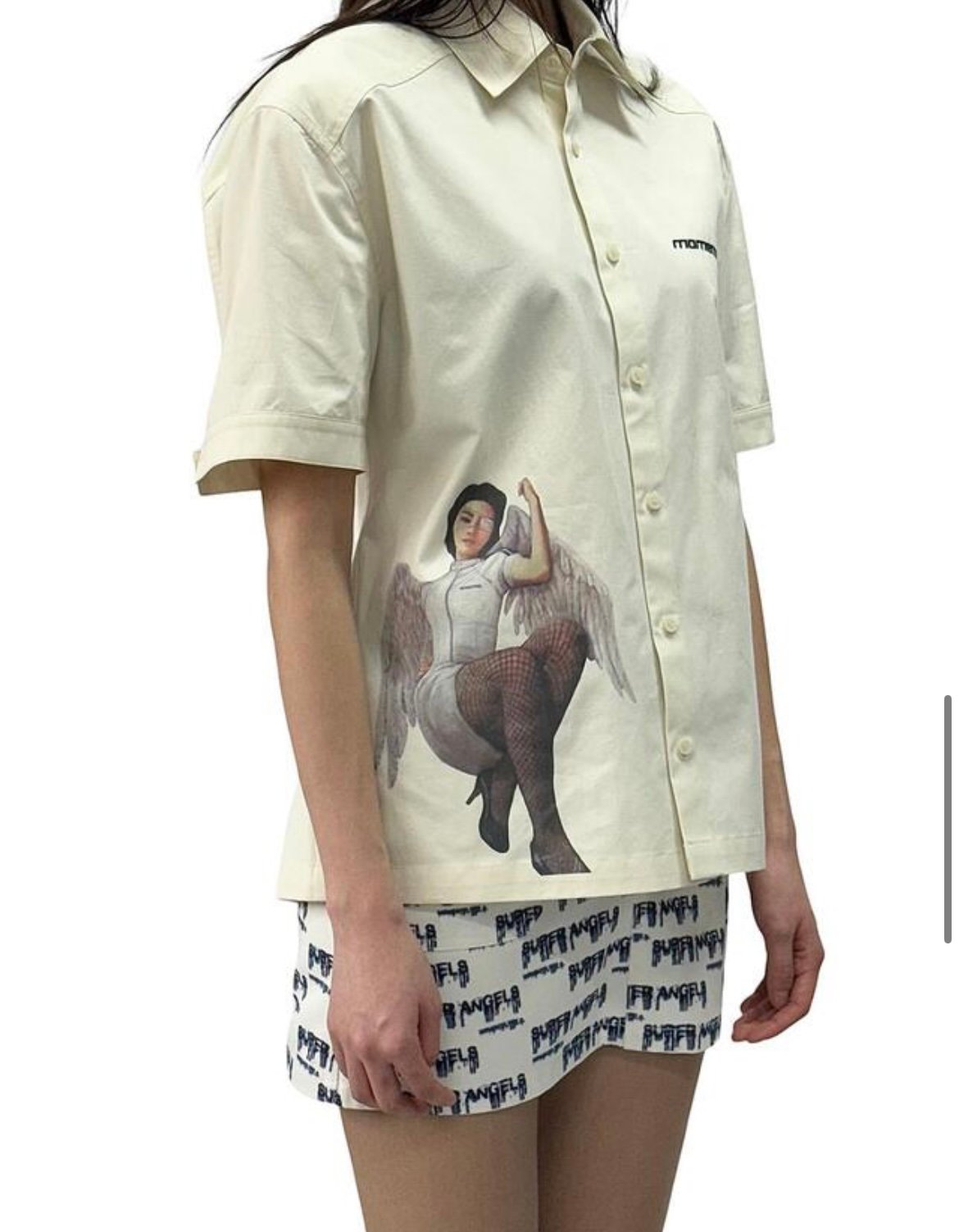 ＊韓国＊［POPPALS］Angel Ring T-shirt Ivory エンジェルリング Tシャツ[Ivory] - POPPALS | 60% - アジア