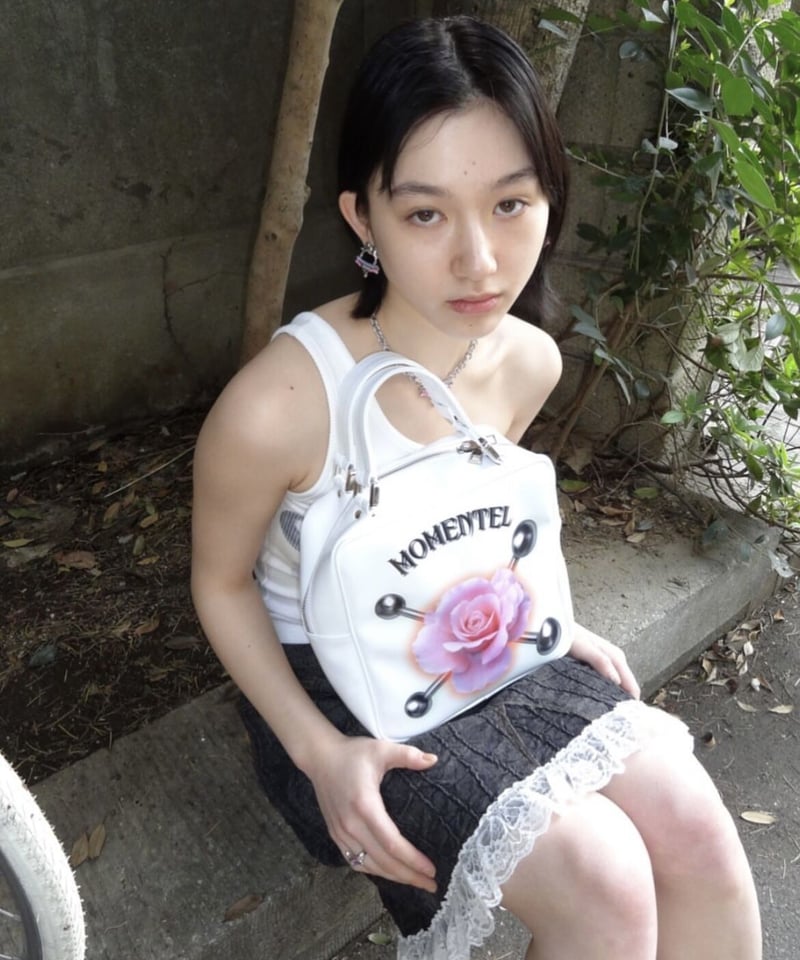 帽子 momentel Love Flower piercing beanie 帽子 momentel Love Flower piercing beanie HAT - MOMENTEL JEWELRY