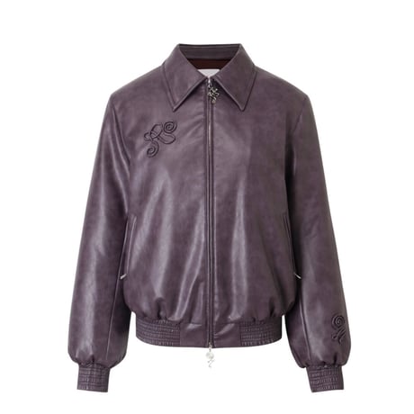 NφDRESS X Room SERVICE888 / Purple leather jacket