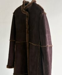 Faux Suede & Fur Long Coat