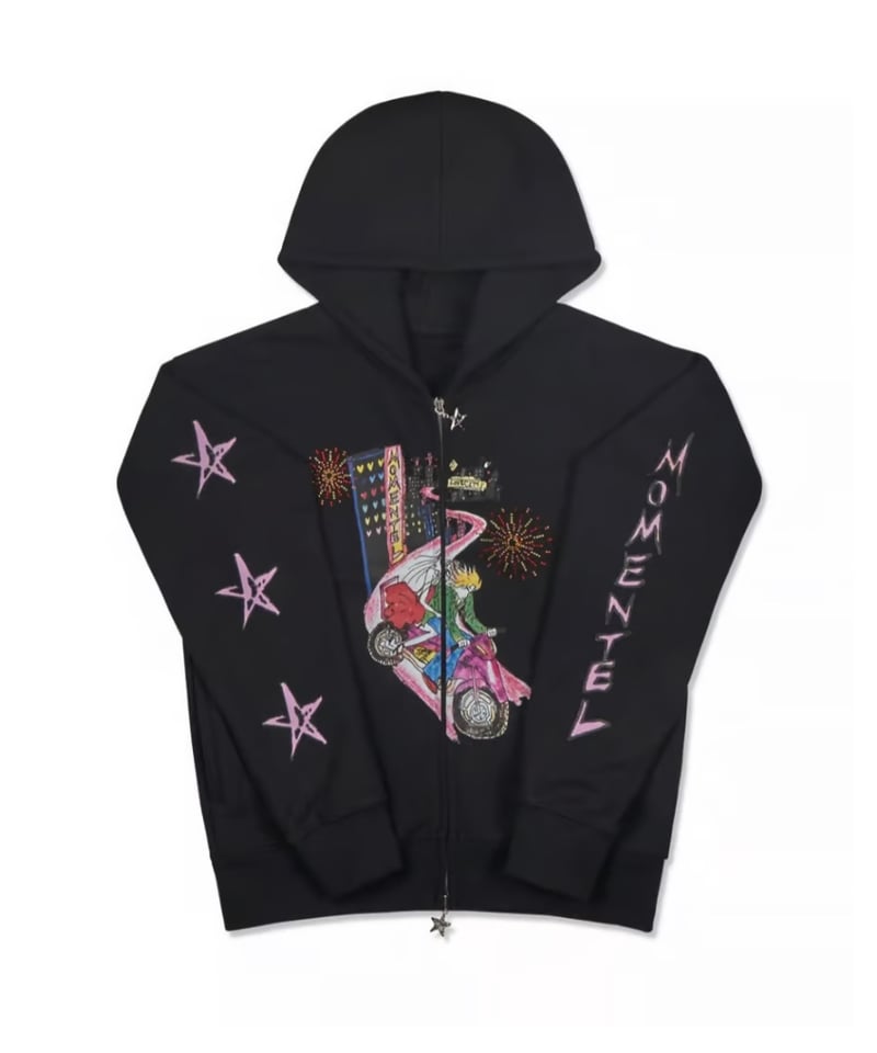 トップス MOMENTEL Love City Drive Hoodie MOMENTEL / Love City Drive Hood Black | I/O PORT