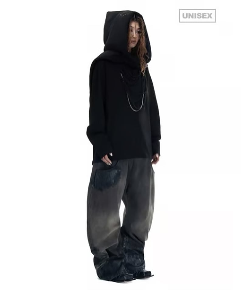 FUGUIHUA / Wreck juice -Denim Trouser-BK | I/O 