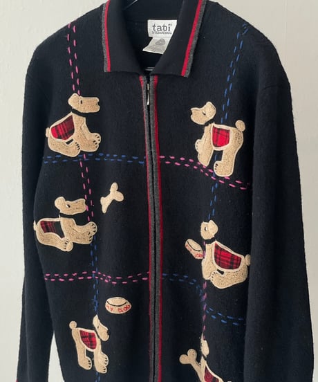 Dogs lover knit cardigan