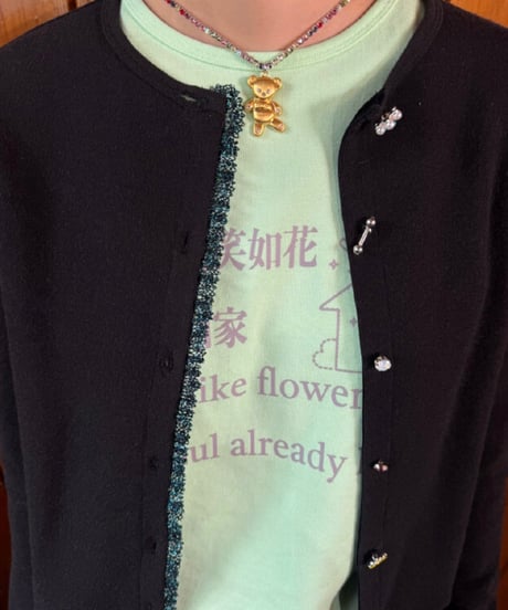 MOMENTEL / Mixed Buttons Cardigan (black)