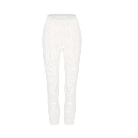 Nφdress X RoomSERVICE888 / White Lace Cropped Leggings