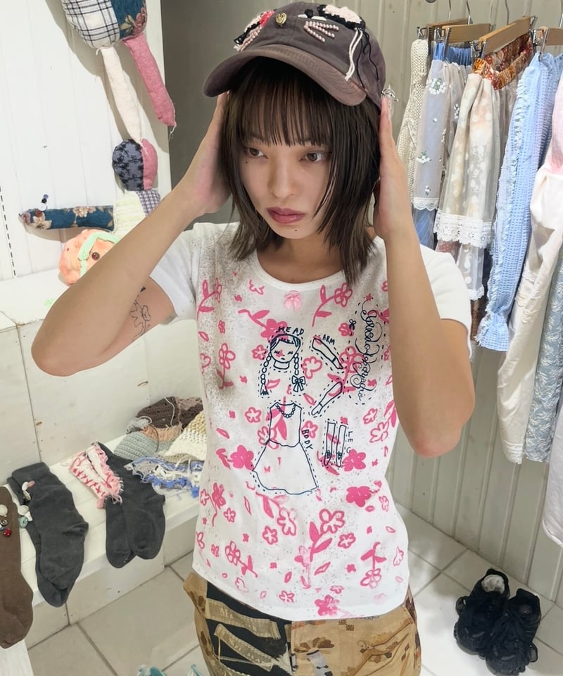 yushokobayashi / Flower print t-shirt | I/O PORT