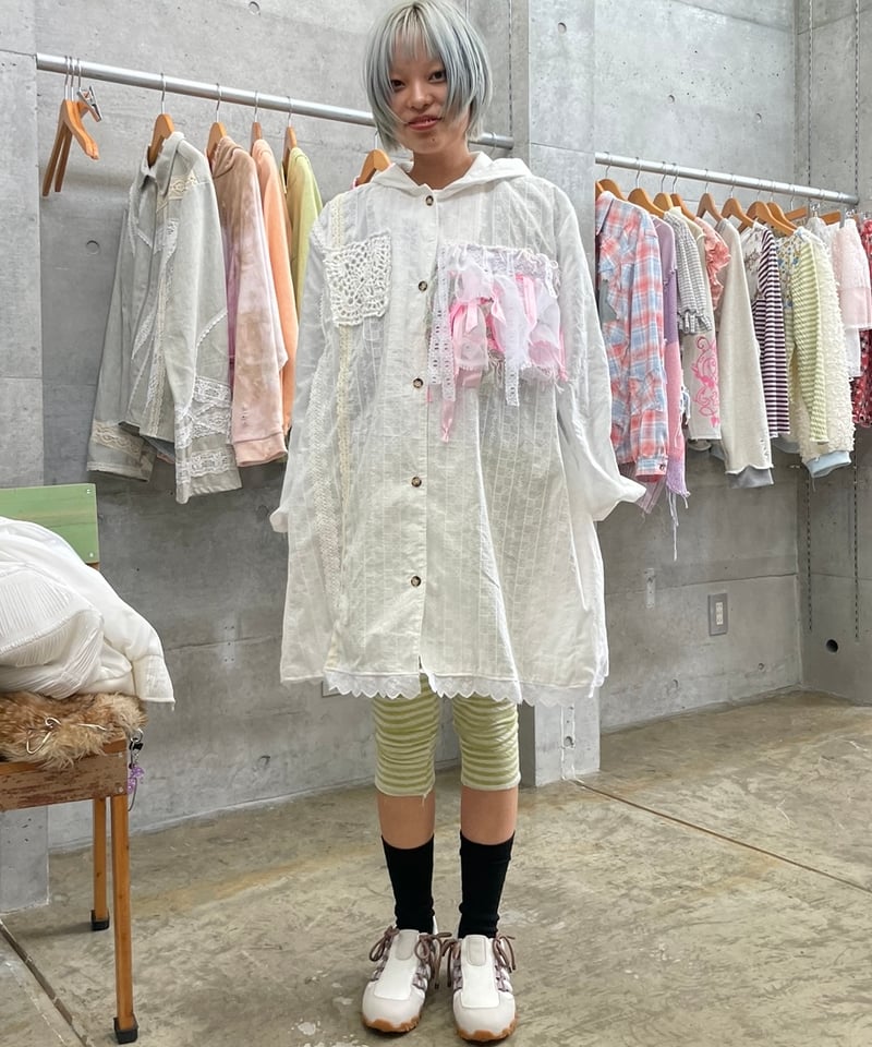 yusho kobayashi ユウショウコバヤシ チェックシャツ yushokobayashi / DOUBLE BOW White | I/O PORT