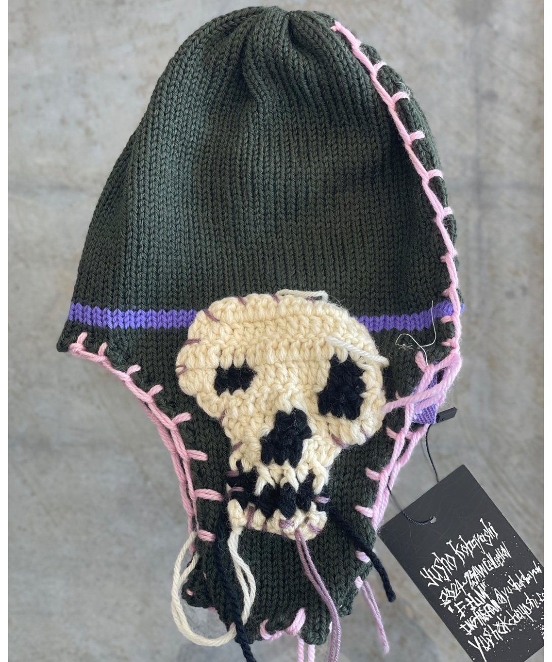 帽子 yushokobayashi Aco knit hat skull yushokobayashi / Aco knit hat skull | I/O PORT