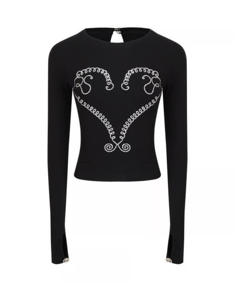 NφDRESS X Room SERVICE888 / Black RS heart vine