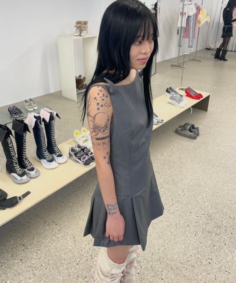 Nodressワンピース GRAY STUDENT DRESS Nφ DRESS / Gray Student Dress with Devil Horns