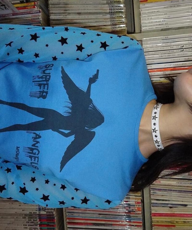 MOMENTEL / Super Angels Star Mesh T-Shirt (Blue