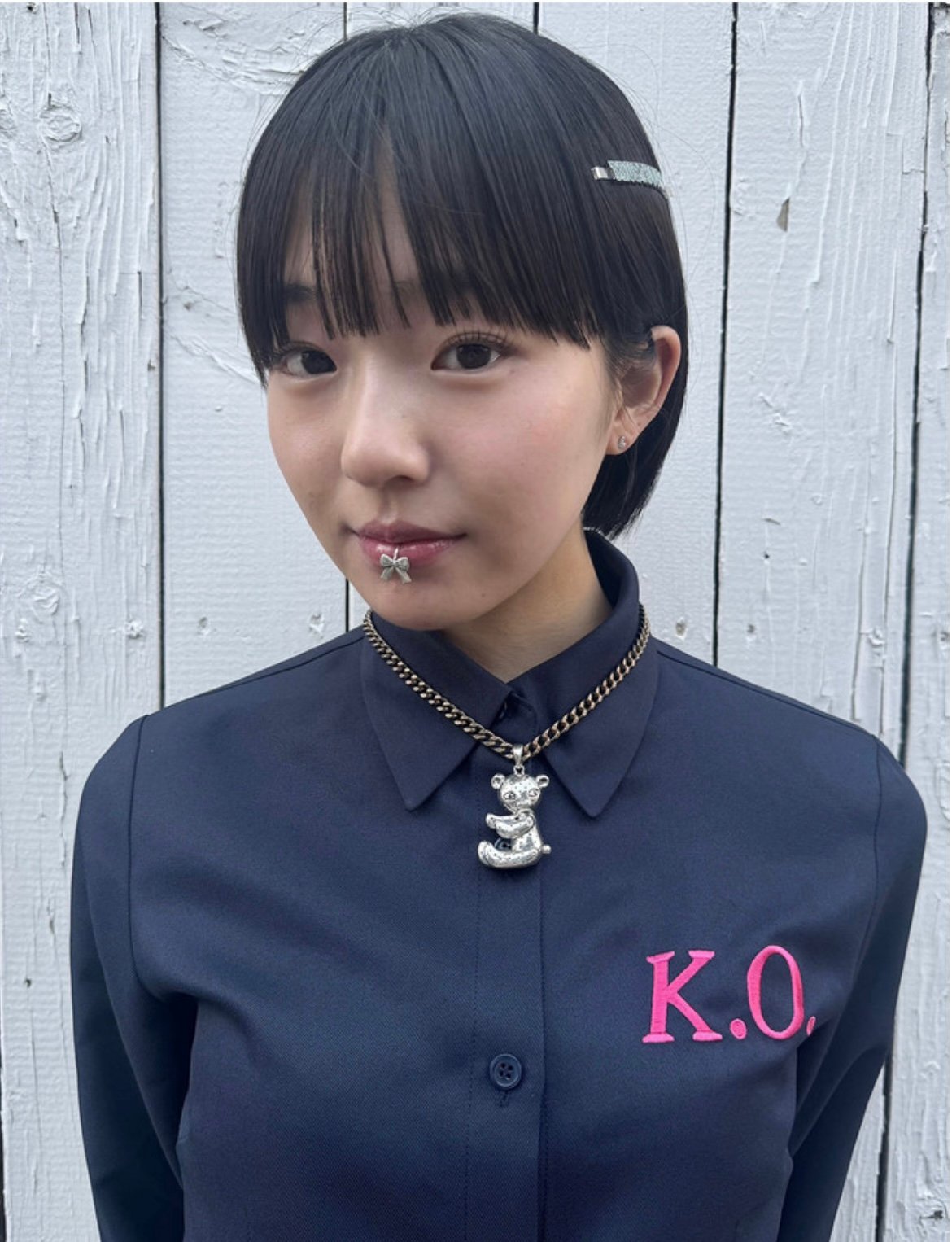 MOMENTEL / Cubic ribbon lip and ear cuff | I/O
