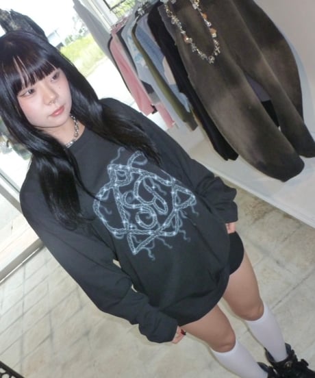 S.F Sukoshi Fushigi / Long T-shirt (Black)